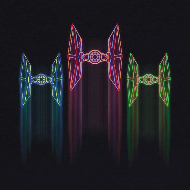 TIE Fighter neon by arxitrav